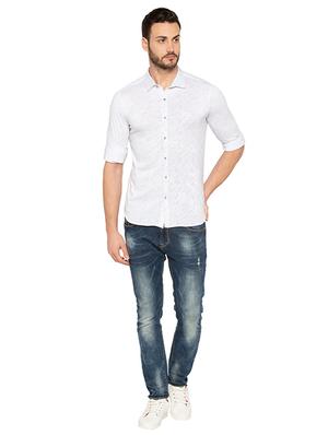 white cotton casual shirt - 15518967 - Standard Image - 4