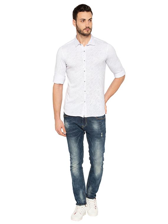 white cotton casual shirt - 15518967 - Zoom Image - 4