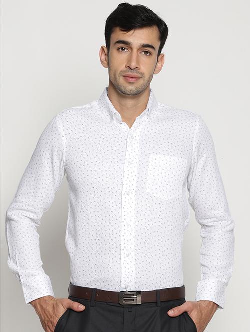 white cotton formal shirt - 15519225 - Standard Image - 1