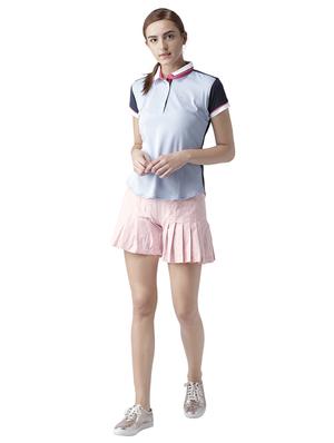 button detail pleated shorts - 15519421 - Standard Image - 4