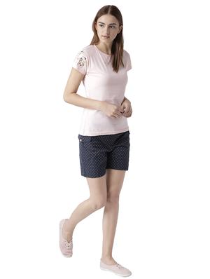 polka dotted mid waist shorts - 15519423 - Standard Image - 4