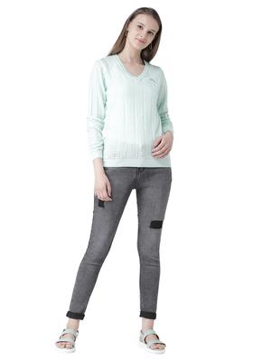 ribbed hem v-neck pullover - 15519457 - Standard Image - 4
