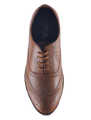 tan lace-up formal shoes - 15520360 - Standard Image - 4