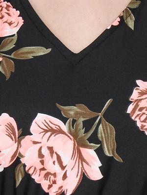 tie back floral fit & flare dress - 15521055 - Standard Image - 4