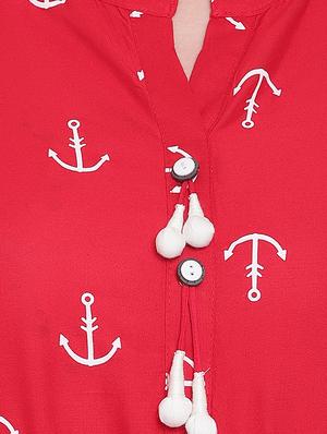Printed a-line kurta - 15523863 - Standard Image - 4