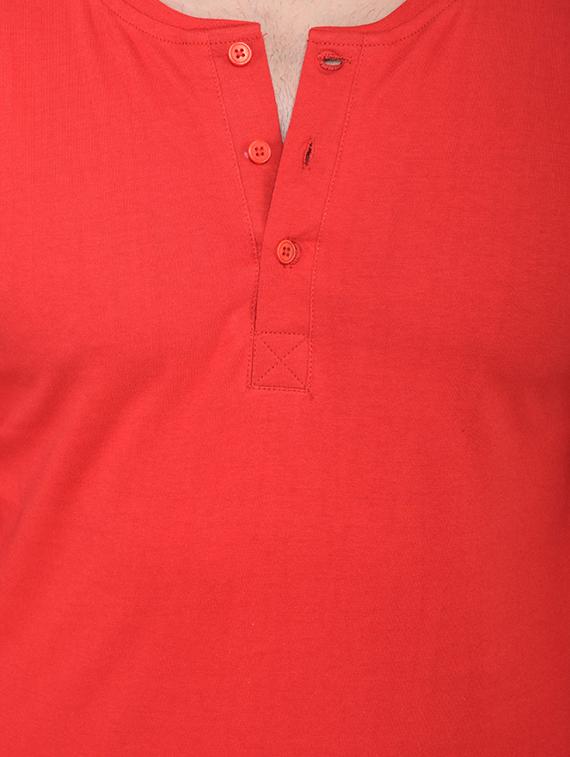 red cotton t-shirt - 15525619 - Zoom Image - 4