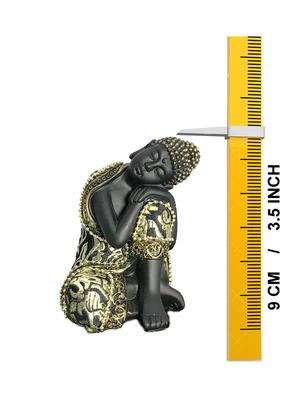 handcrafted meditating blessing idol of lord gautama buddha statue - 15527952 - Standard Image - 4