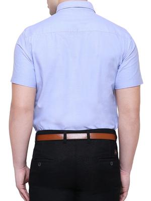 light blue cotton formal shirt - 15528125 - Standard Image - 4