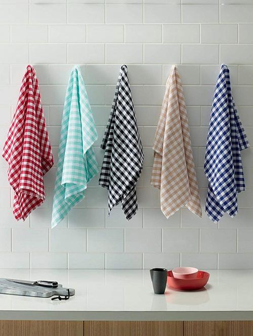 cotton set of 5 kitchen/hand towels - 15528273 - Standard Image - 1