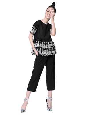 embroidered layered gathered hem top - 15529002 - Standard Image - 4