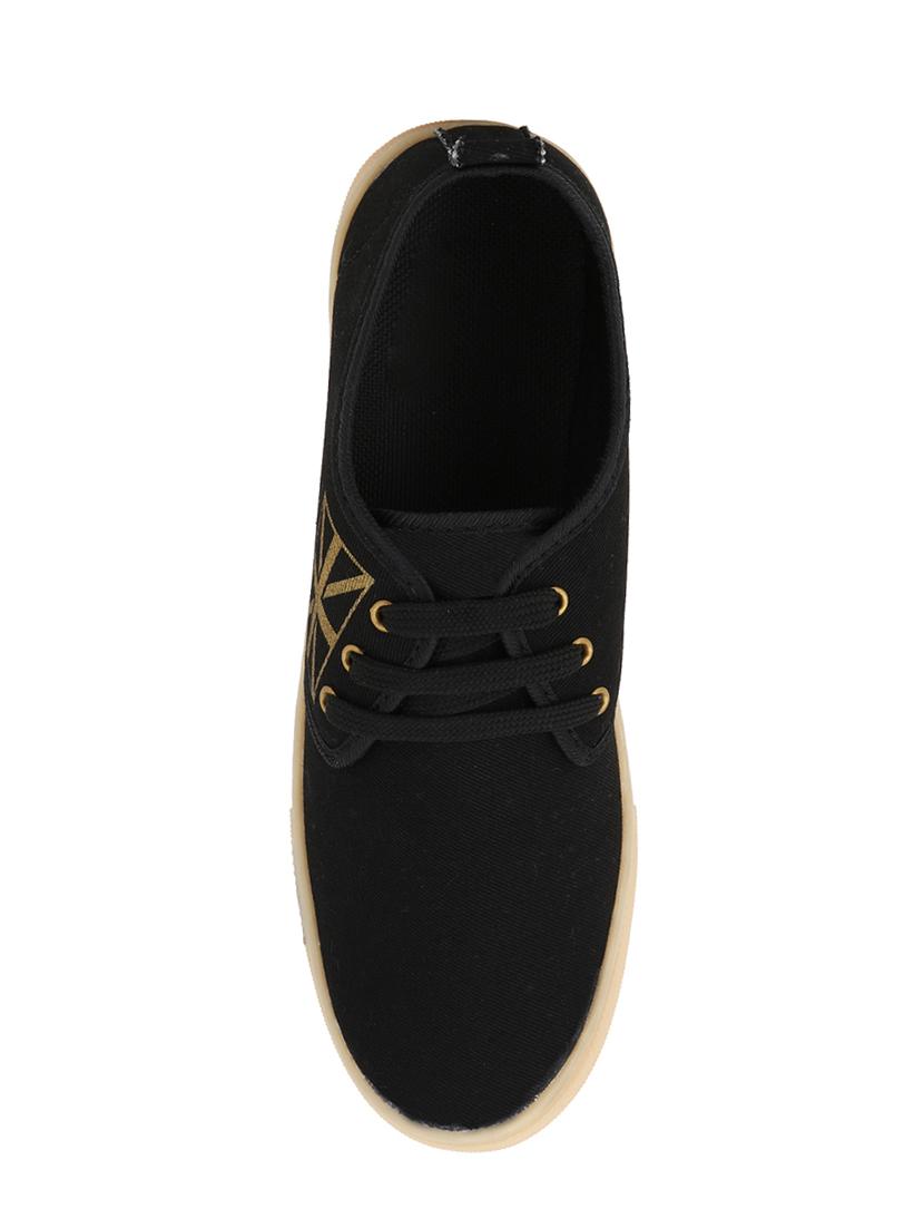 black Canvas lace up sneakers - 15532759 - Zoom Image - 4