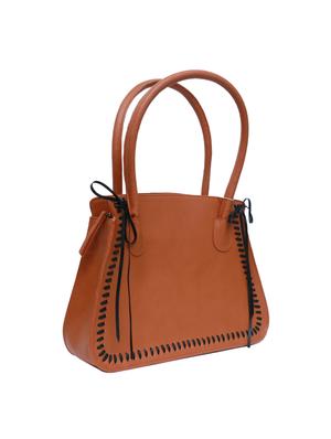 tan leatherette (pu) regular handbag - 15533497 - Standard Image - 4