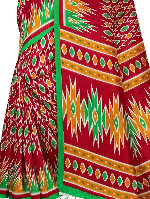 printed maheshwari saree with blouse - 15533559 - Zoom Image - 4