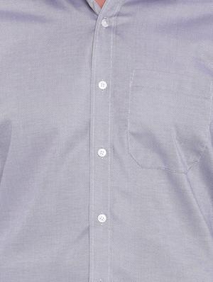 grey cotton formal shirt - 15535461 - Standard Image - 4