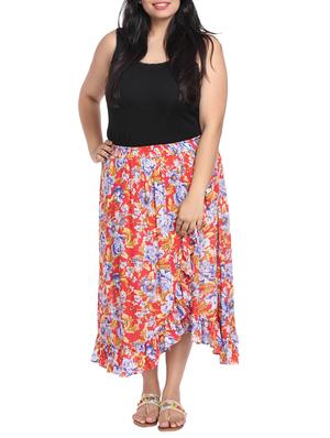 Floral ruffled skirt - 15538303 - Standard Image - 4