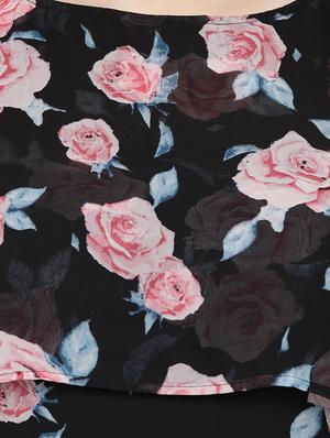 floral cold shoulder top - 15538320 - Standard Image - 4