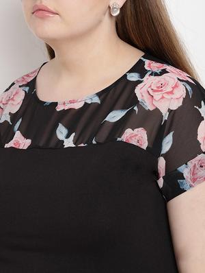 floral sheer panel top - 15538321 - Standard Image - 4