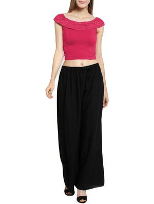 pink cotton lycra solid blouse - 15541150 - Standard Image - 4