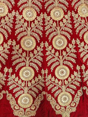 zari embroidered a-line lehenga - 15543115 - Standard Image - 4