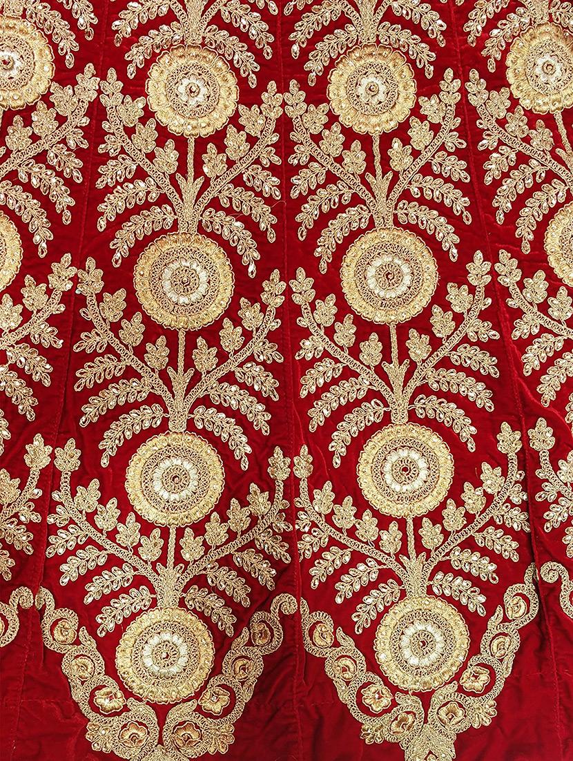 zari embroidered a-line lehenga - 15543115 - Zoom Image - 4