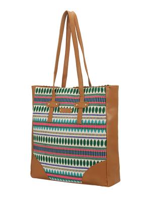 multi colored canvas regular tote - 15544307 - Standard Image - 4