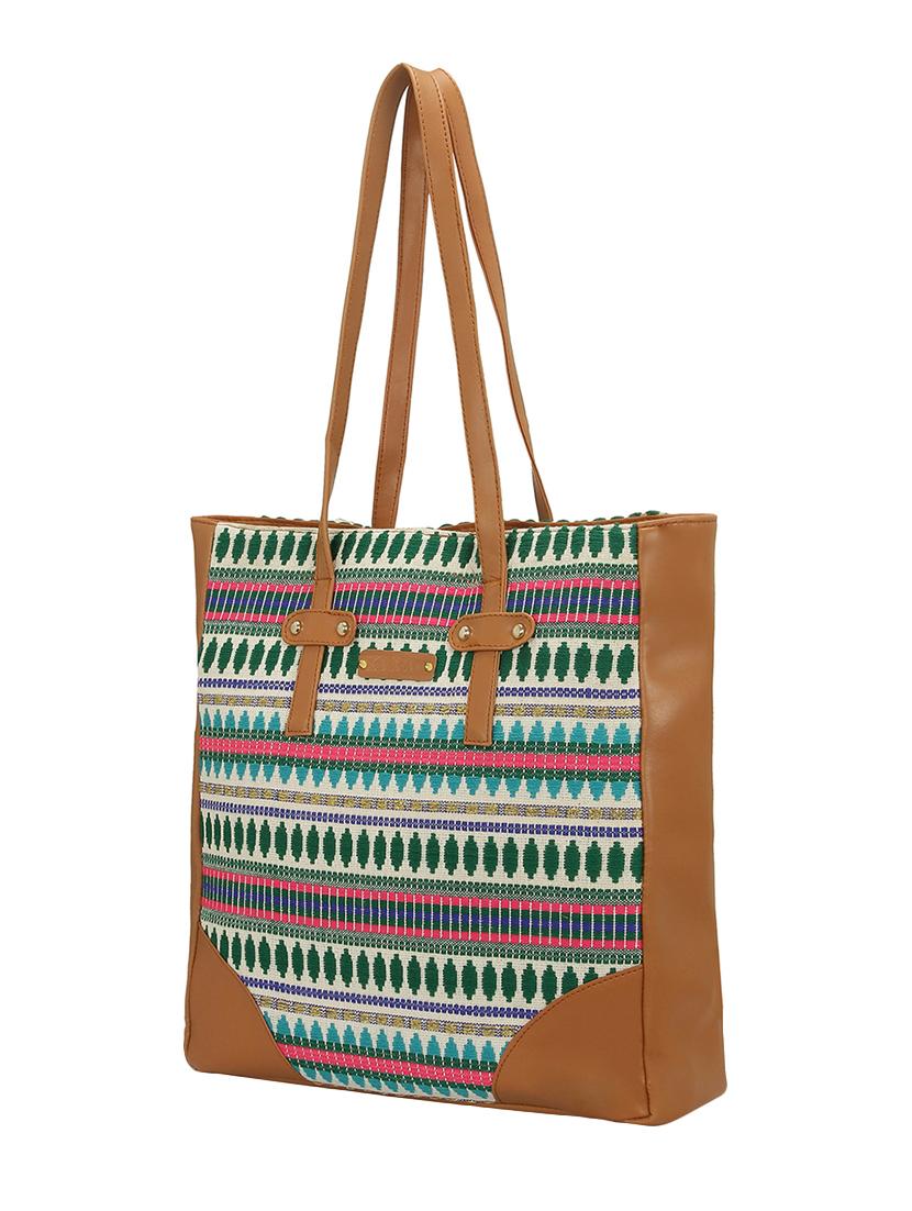 multi colored canvas regular tote - 15544307 - Zoom Image - 4