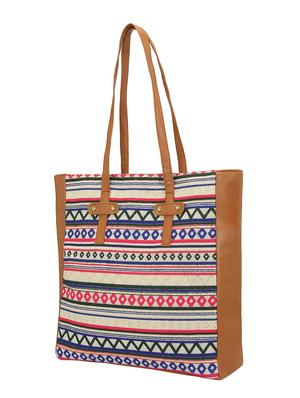 multi colored canvas regular tote - 15544311 - Standard Image - 4