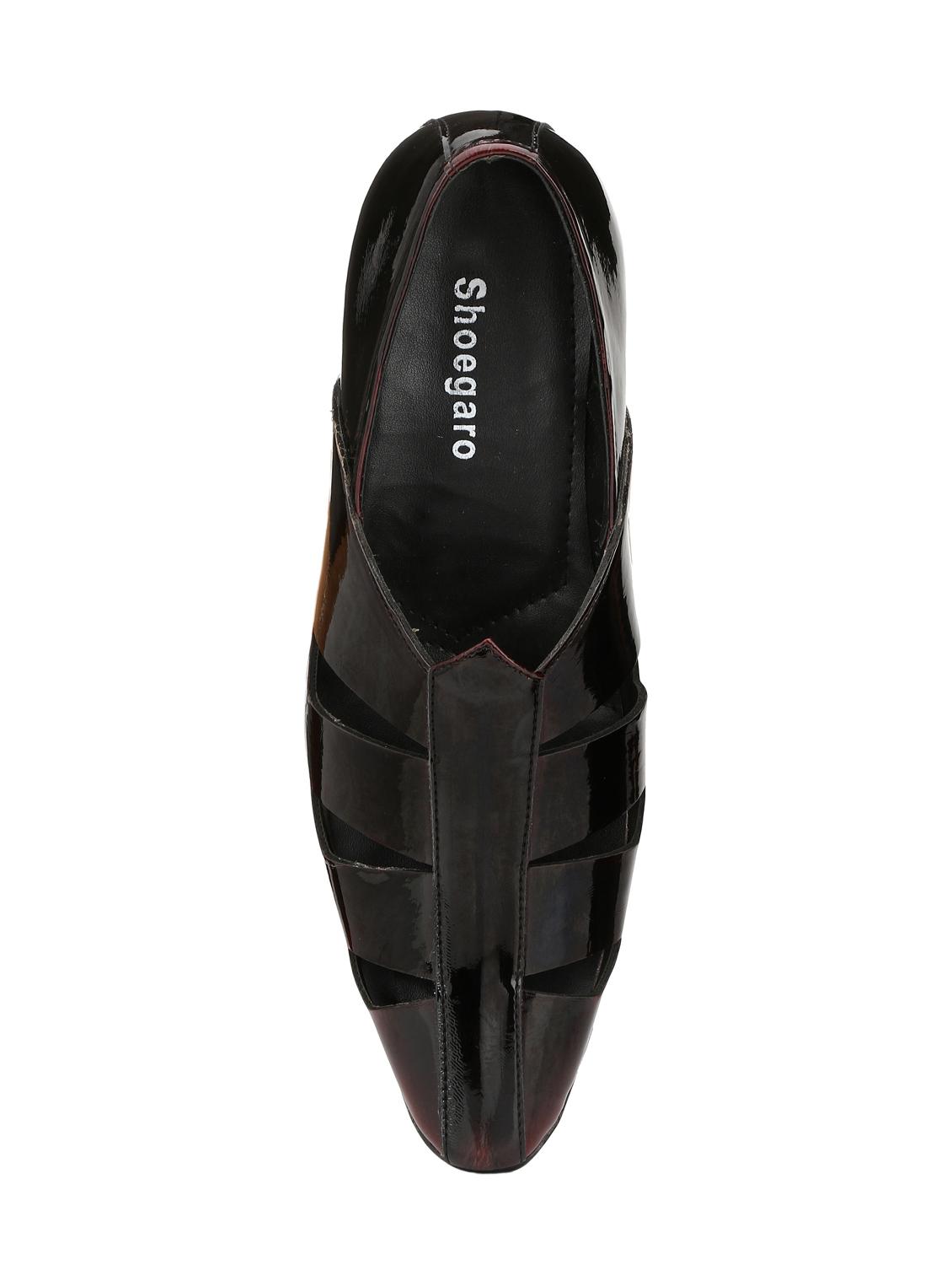 black patent leather slip on sandals - 15545325 - Zoom Image - 4