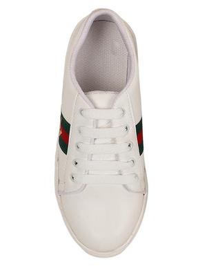 white lace-up sneakers - 15547013 - Standard Image - 4