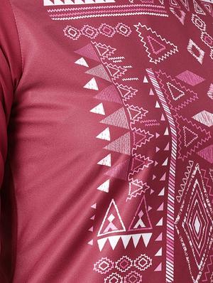 Wine printed straight kurta - 15547618 - Standard Image - 4