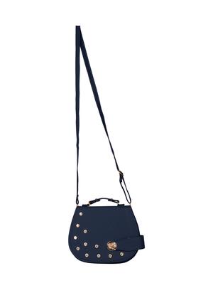 blue leatherette (pu) regular sling bag - 15557533 - Standard Image - 4