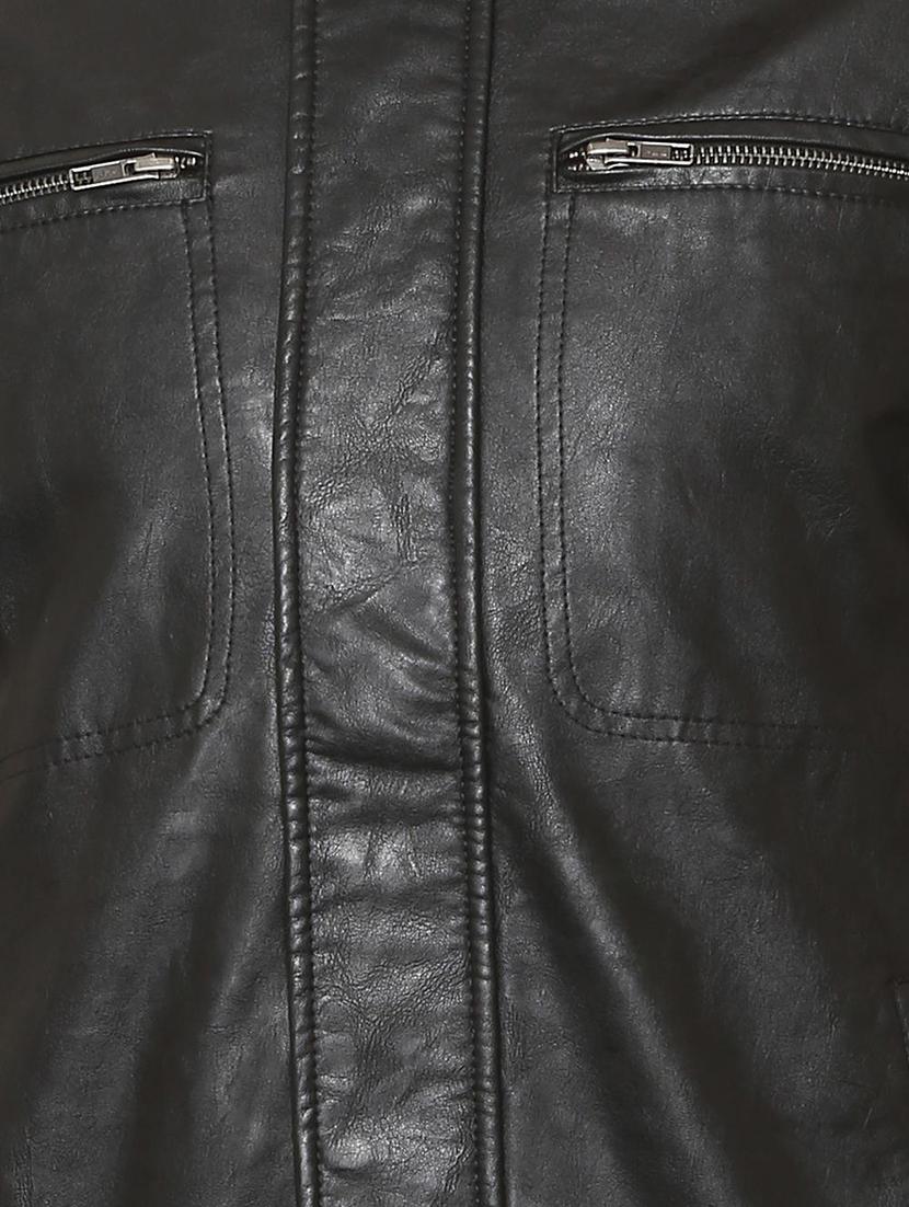 black leather biker jacket - 15558114 - Zoom Image - 4
