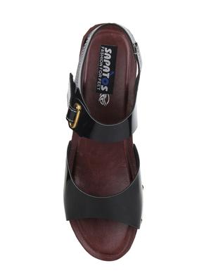 black ankle strap wedges - 15561478 - Standard Image - 4