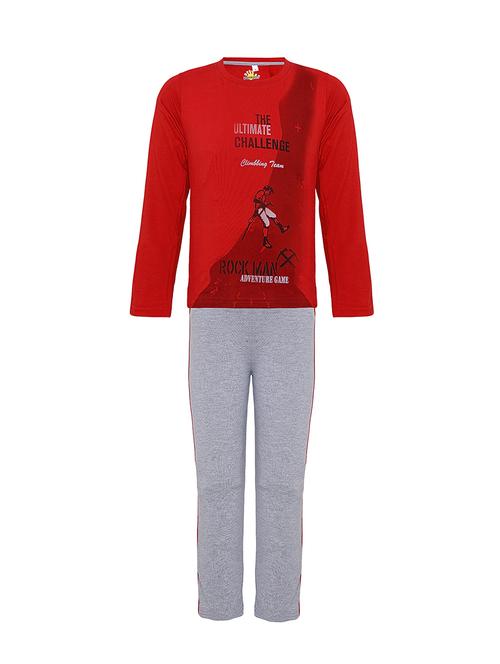 red cotton pyjama set - 15561532 - Standard Image - 1