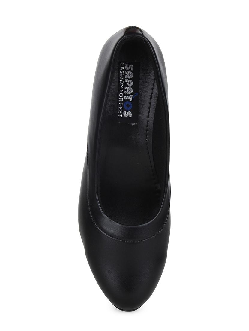 black slip on formal shoes - 15561621 - Zoom Image - 4