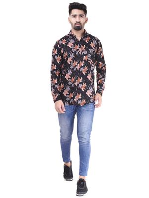 black cotton casual shirt - 15563595 - Standard Image - 4