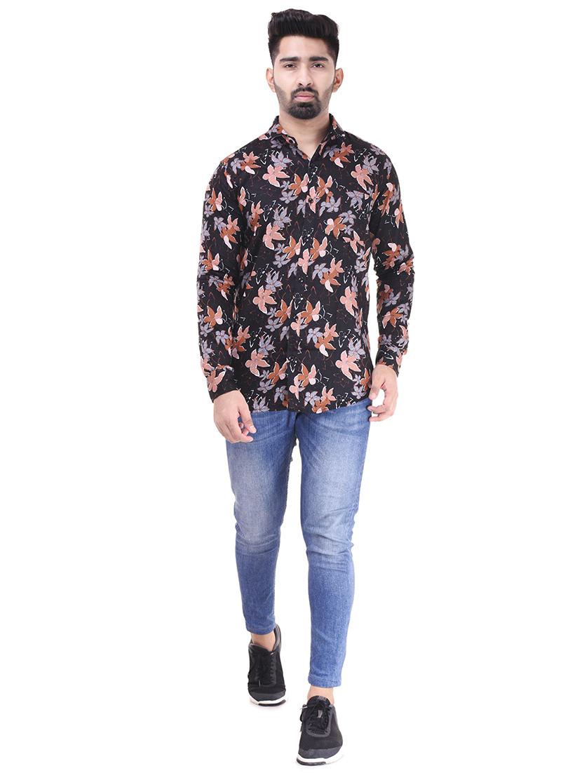 black cotton casual shirt - 15563595 - Zoom Image - 4