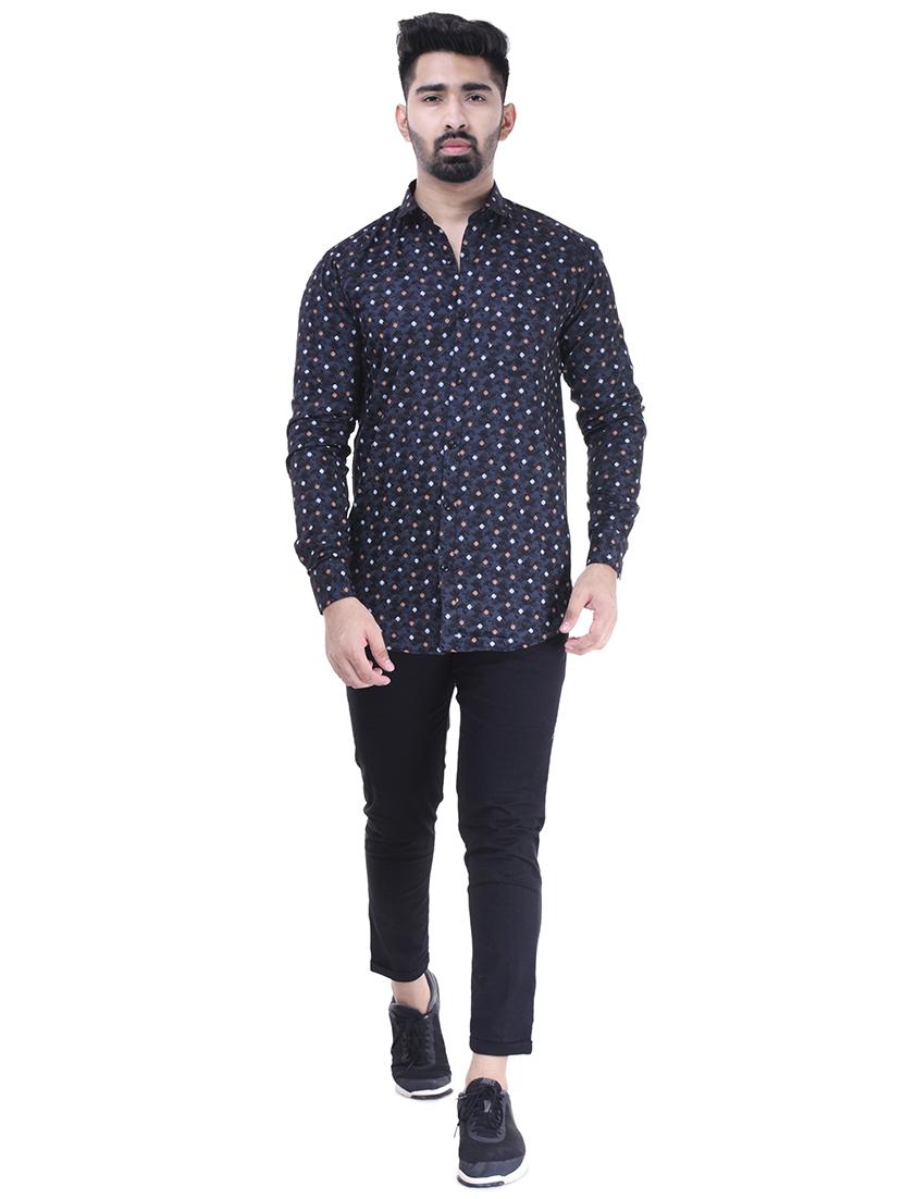 blue cotton casual shirt - 15563605 - Zoom Image - 4