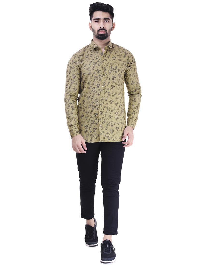 brown cotton casual shirt - 15563612 - Zoom Image - 4