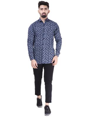 blue cotton casual shirt - 15563614 - Standard Image - 4