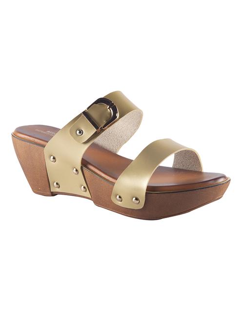 gold platforms wedges - 15563764 - Standard Image - 1