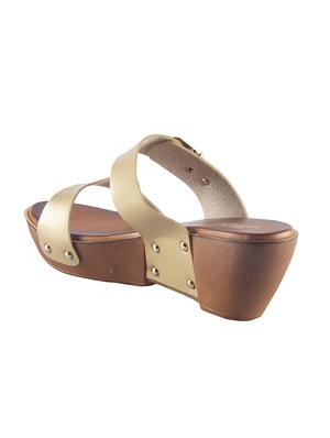 gold platforms wedges - 15563764 - Standard Image - 4