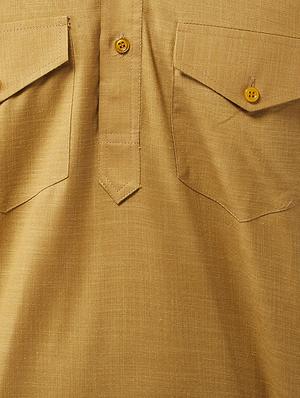 yellow cotton pathani set - 15566024 - Standard Image - 4
