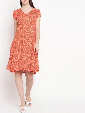 ditsy floral flared dress - 15566293 - Standard Image - 4