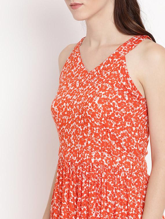 gathered detail flared jumpsuit - 15566299 - Zoom Image - 4