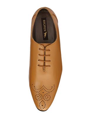tan leatherette lace-up oxfords - 15566709 - Standard Image - 4