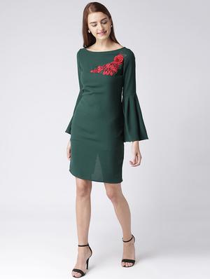 embroidered detail sheath dress - 15567579 - Standard Image - 4