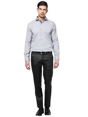 black polyester blend flat front formal trouser - 15569411 - Standard Image - 4