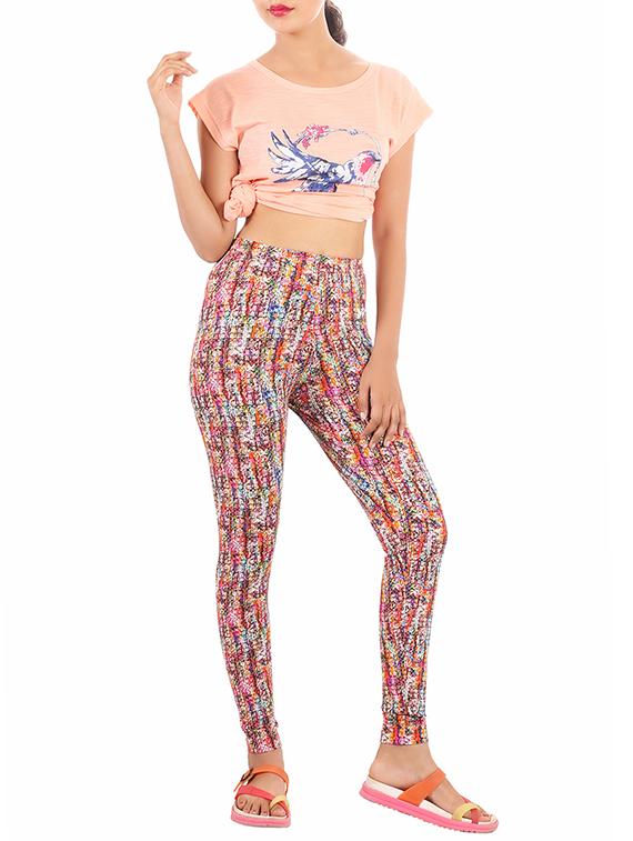 pink printed legging - 15569799 - Zoom Image - 4