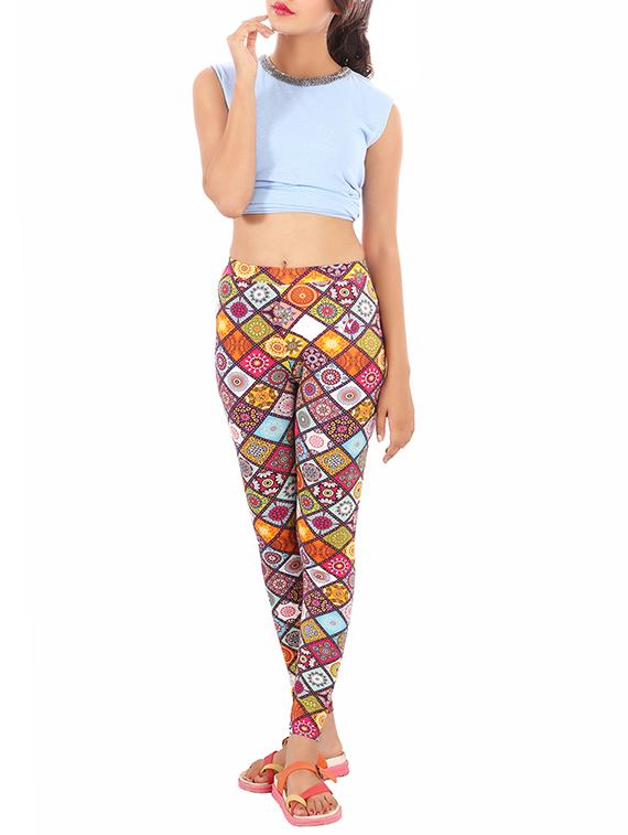 pink printed legging - 15569801 - Zoom Image - 4